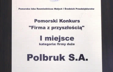 POLBRUK S.A. Firmą z Przyszłością 2012